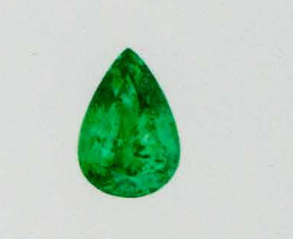 41.231 carat pear-shaped tsavorite, image reproduced from Bellerophon report